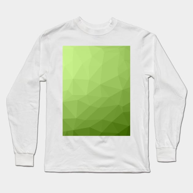 Greenery ombre gradient geometric mesh pattern Long Sleeve T-Shirt by PLdesign